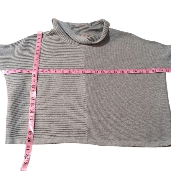 CHICO'S 2 Cowl Neck Sweater LG/12 Very Soft Gray Casual Work Office Career - Picture 4 of 8